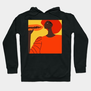 Black girl with papaya Hoodie